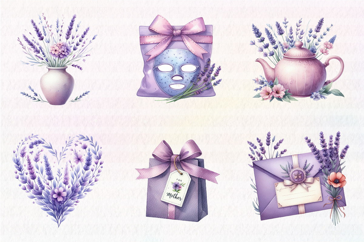 Lavender Pamper Time Clipart, an Illustration by CreationArt (Photo 7 of 7)