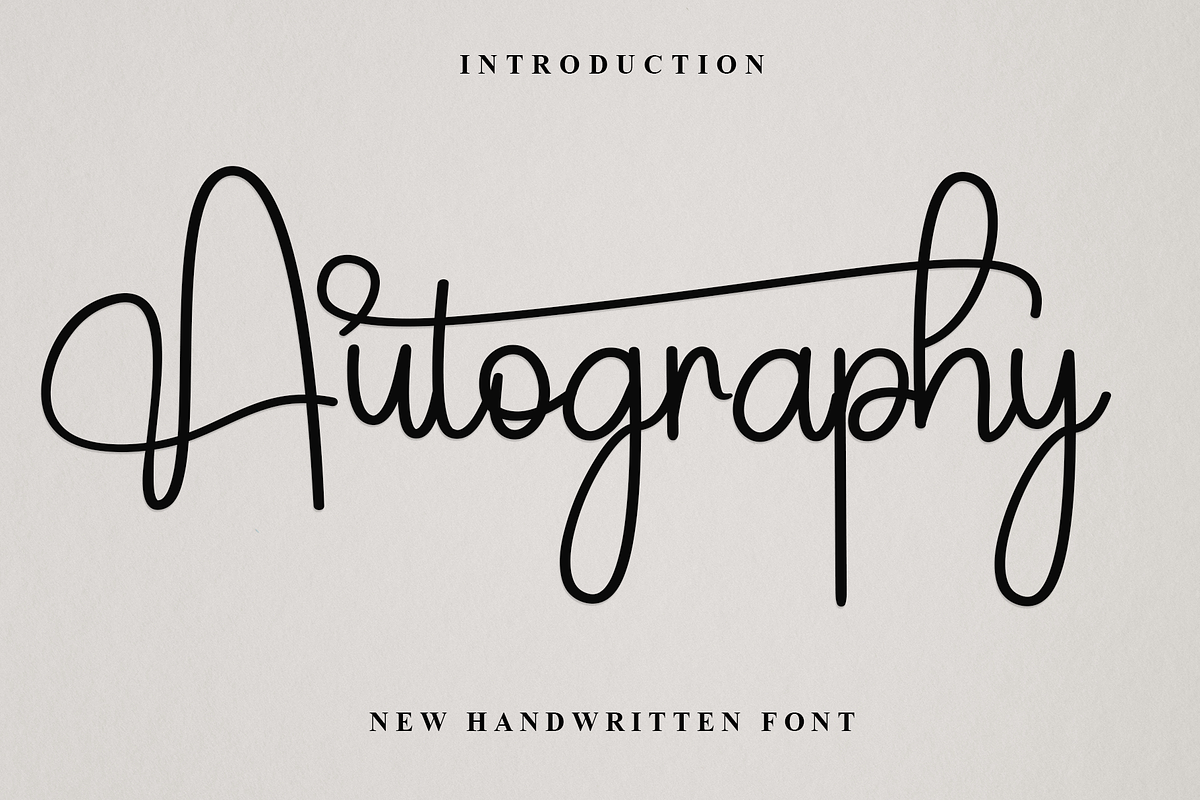 Autography, a Handwritten Font by InermediaSTUDIO (Photo 1 of 8)