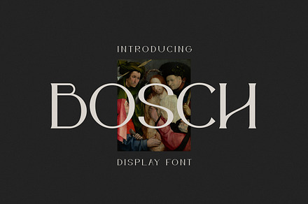 Bosch Display Font, a Serif Font by iframe fonts