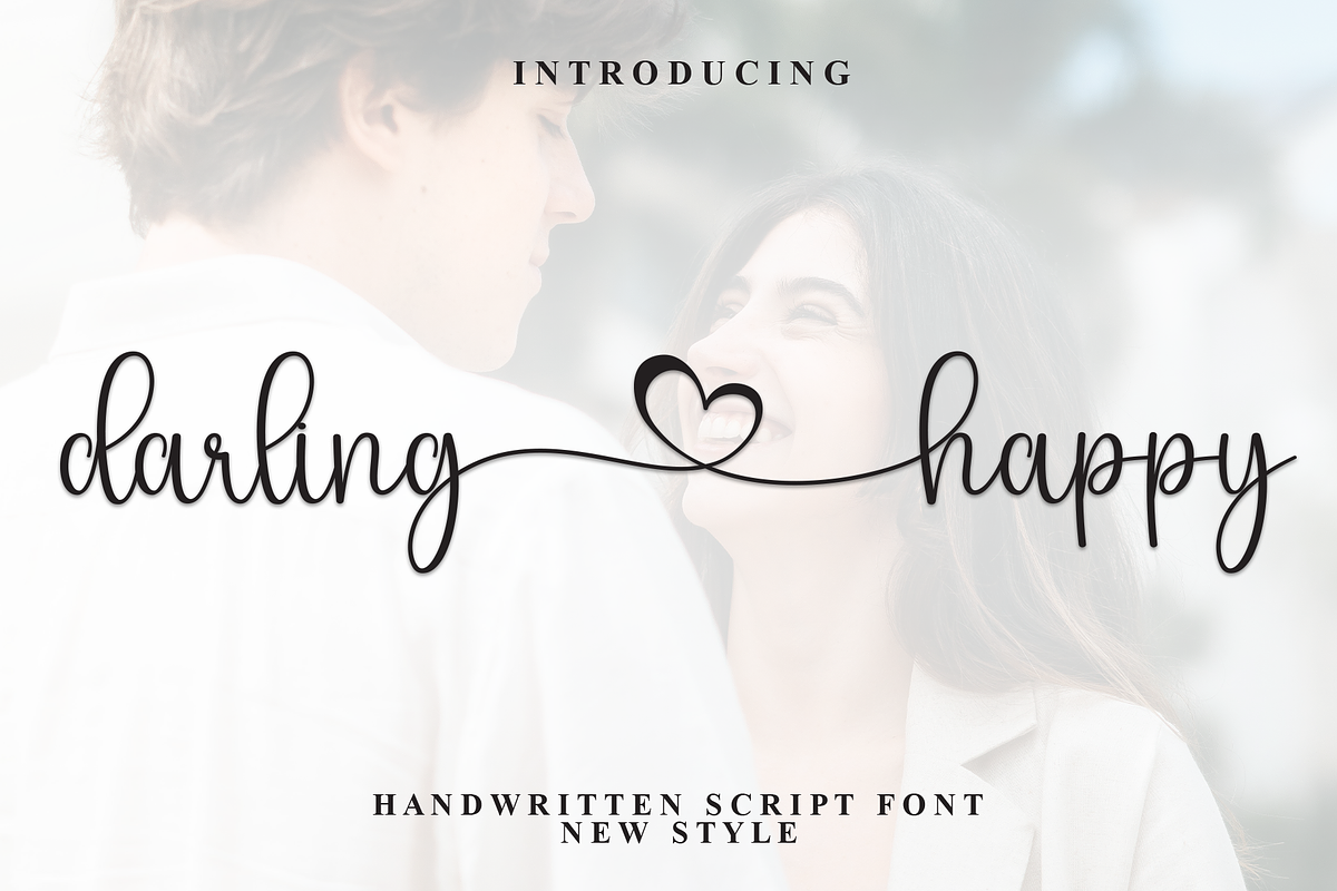 Darling Happy | Script Font, a Handwritten Font by Scratchones (Photo 1 of 9)