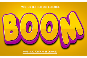 Vector Boom 3d Editable Text Effect