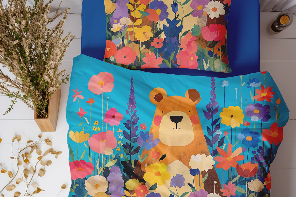 Bear in the Flower Thicket, an Animal Illustration by yahu88studio (Photo 2 of 6)
