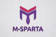 M Letter Sparta Soldier Mask Logo, a Branding & Logo Template by jongcreative (Thumbnail 1 of 4)