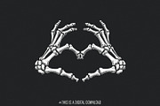 Skeleton Hands Heart png, Halloween, an Illustration by SharpMarketplace (Thumbnail 1 of 3)