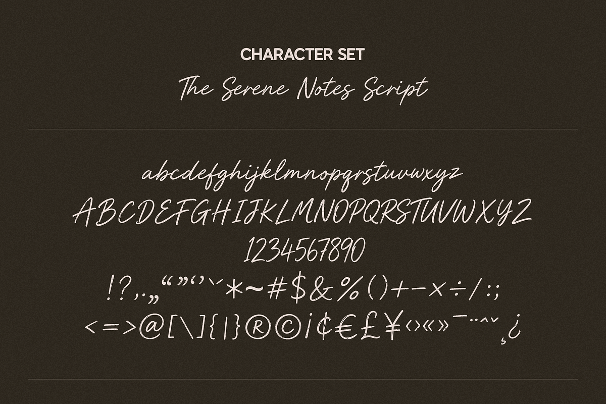 The Serene Notes Font Duo, a Script Font by Creacy Studio (Photo 9 of 10)