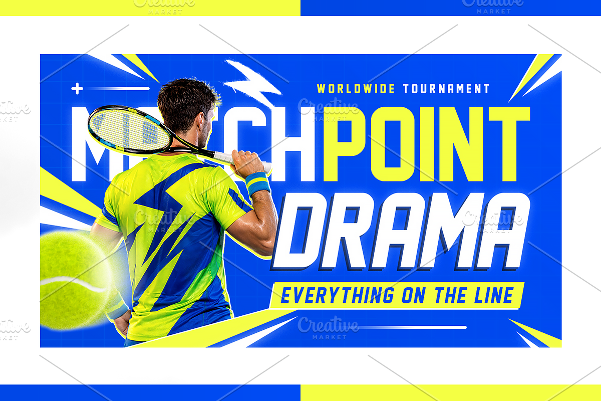 Tennis YouTube Thumbnail Pack, a Social Media Template by OnurDemircan (Photo 3 of 6)