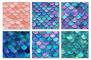 Shining Mermaid Scales Digital Paper, a Texture Graphic by Dream Creation (Thumbnail 2 of 6)