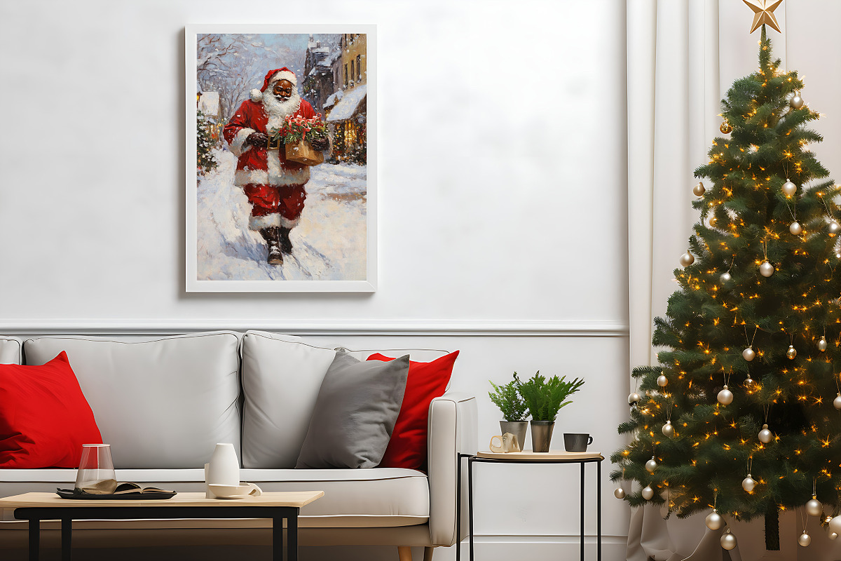 Vintage Black Christmas Wall Art, an Illustration by PrintablesByFranklyn (Photo 6 of 8)