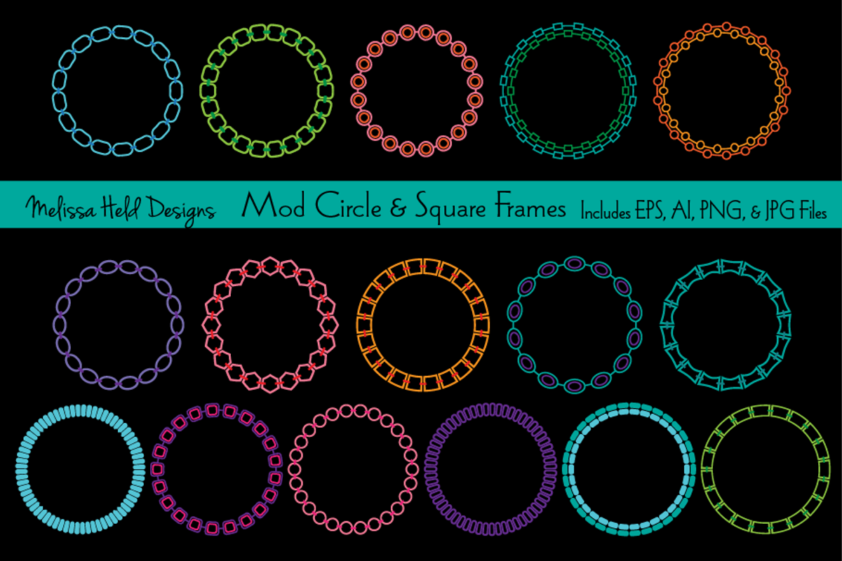 Mod Frames Clipart, a Graphic by Melissa Held Designs (Photo 1 of 8)
