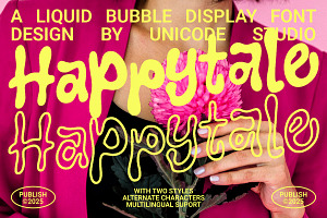 Happytale - Liquid Bubble Font