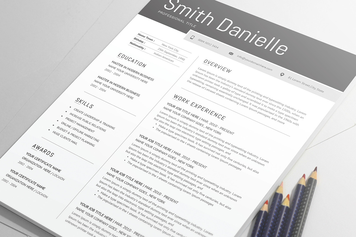 Cv template, a Resume Template by paulresume (Photo 1 of 3)