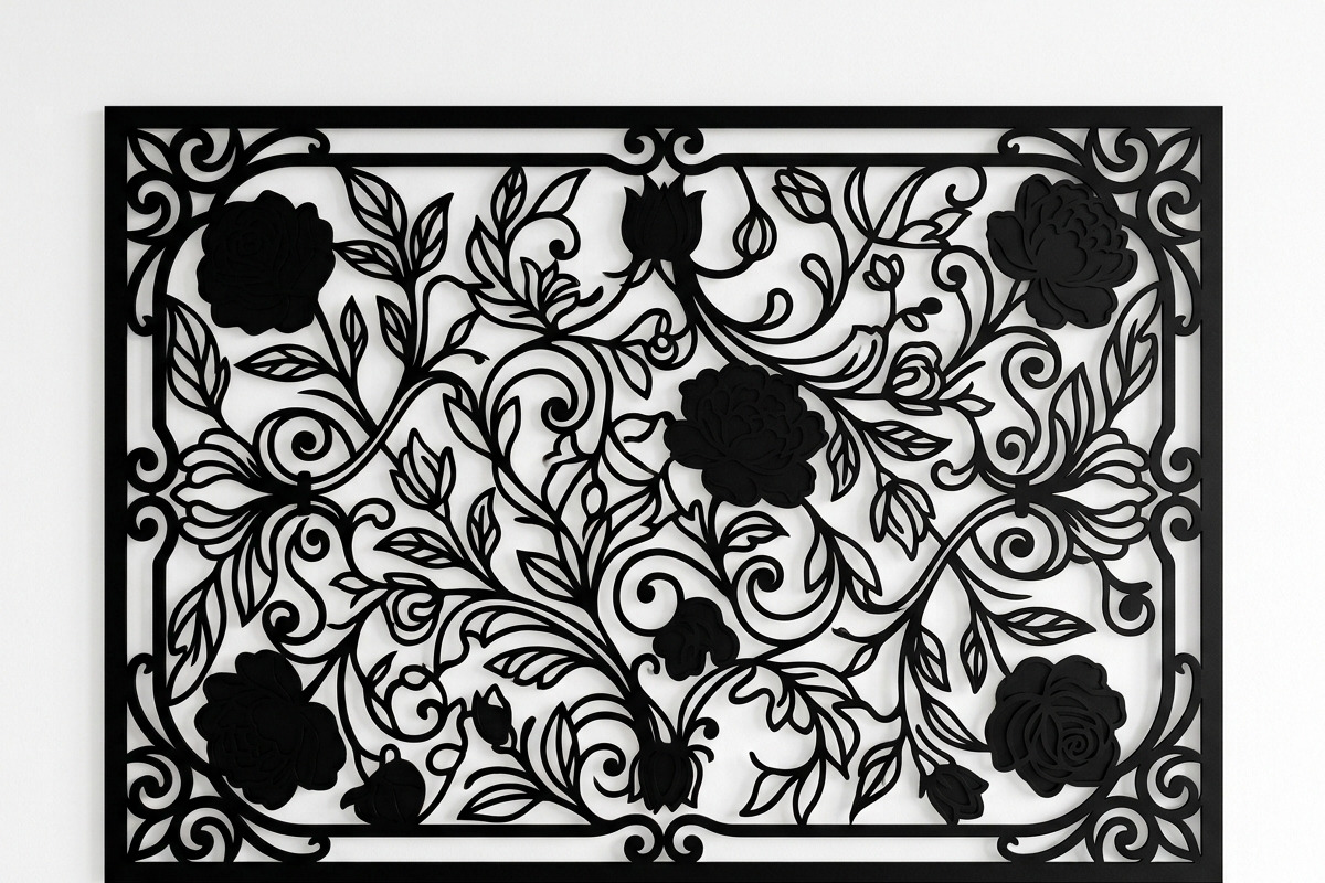 50 Elegant Floral Wall Panel, a Decorative Illustration by Amazin_art (Photo 15 of 27)