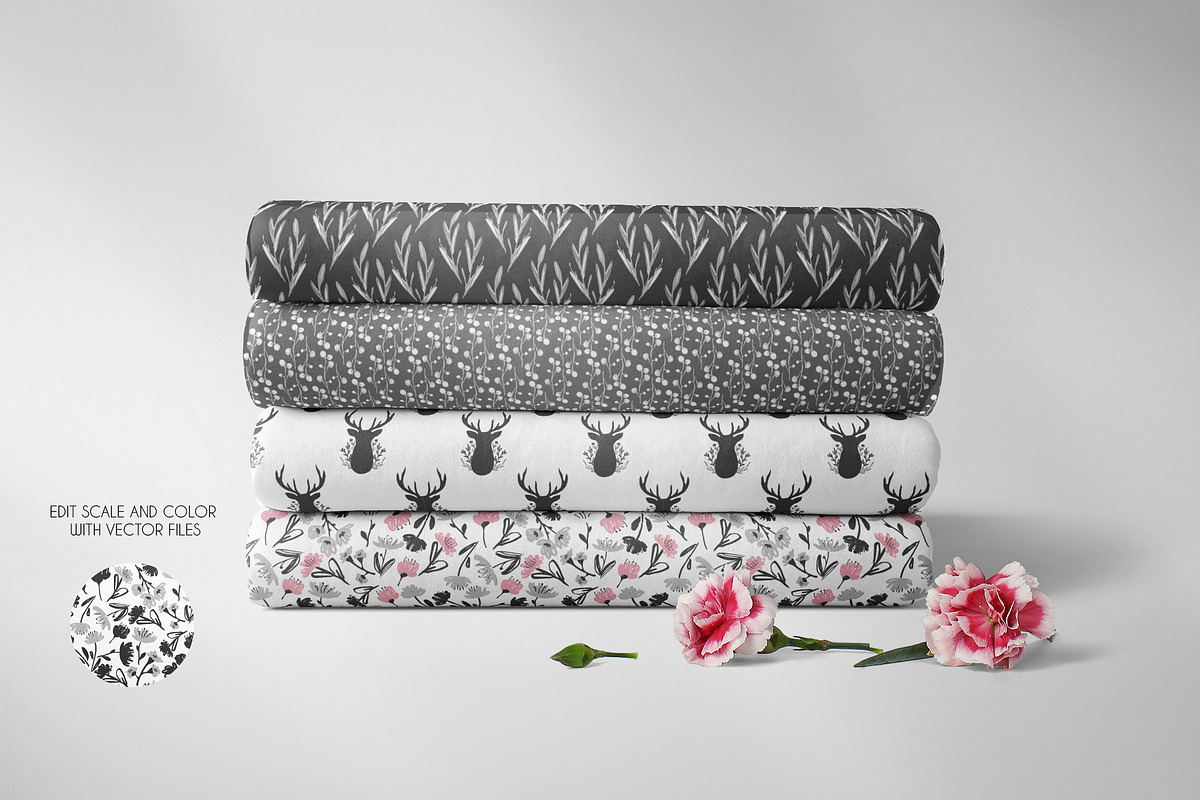 Forest foliage pattern collection, a Pattern Graphic by Cozy pattern shop (Photo 6 of 9)