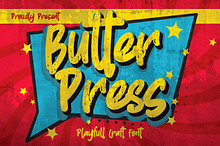 Butter Press - Grungy Cartoon Font