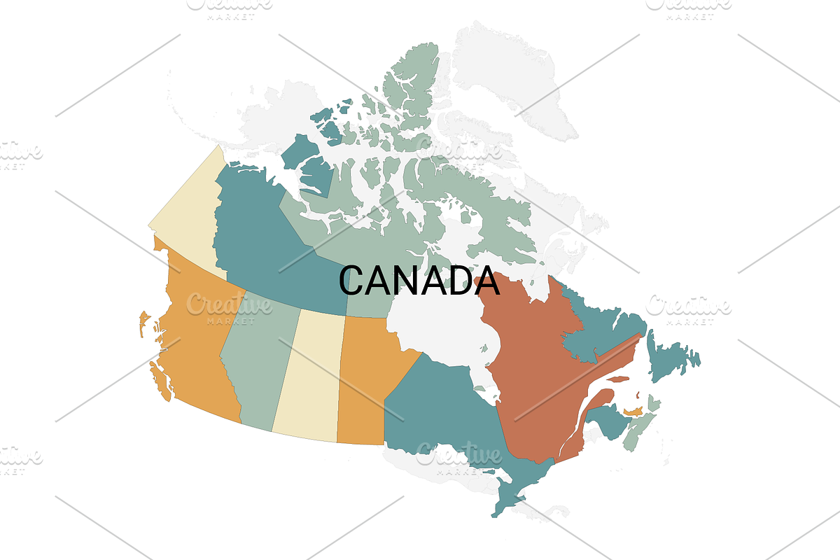 North American Countries Vector Map, an Object Graphic by Nazim's Shop (Photo 3 of 9)