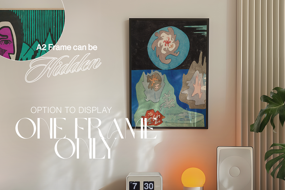 Retro Frames Mockup for Photoshop, an Advertising Mockup by WasMockups