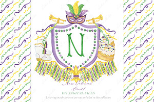 Mardi Gras New Orleans Crest DIY