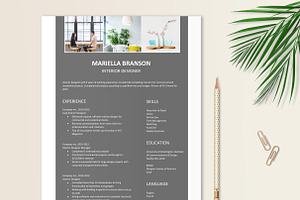 Interior Designer Resume Template