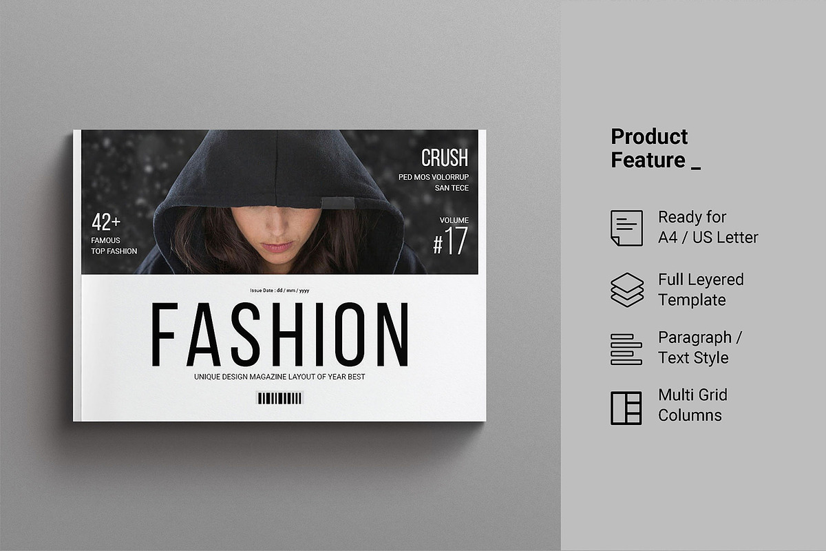 Fashion Magazine Template Landscape preview 2