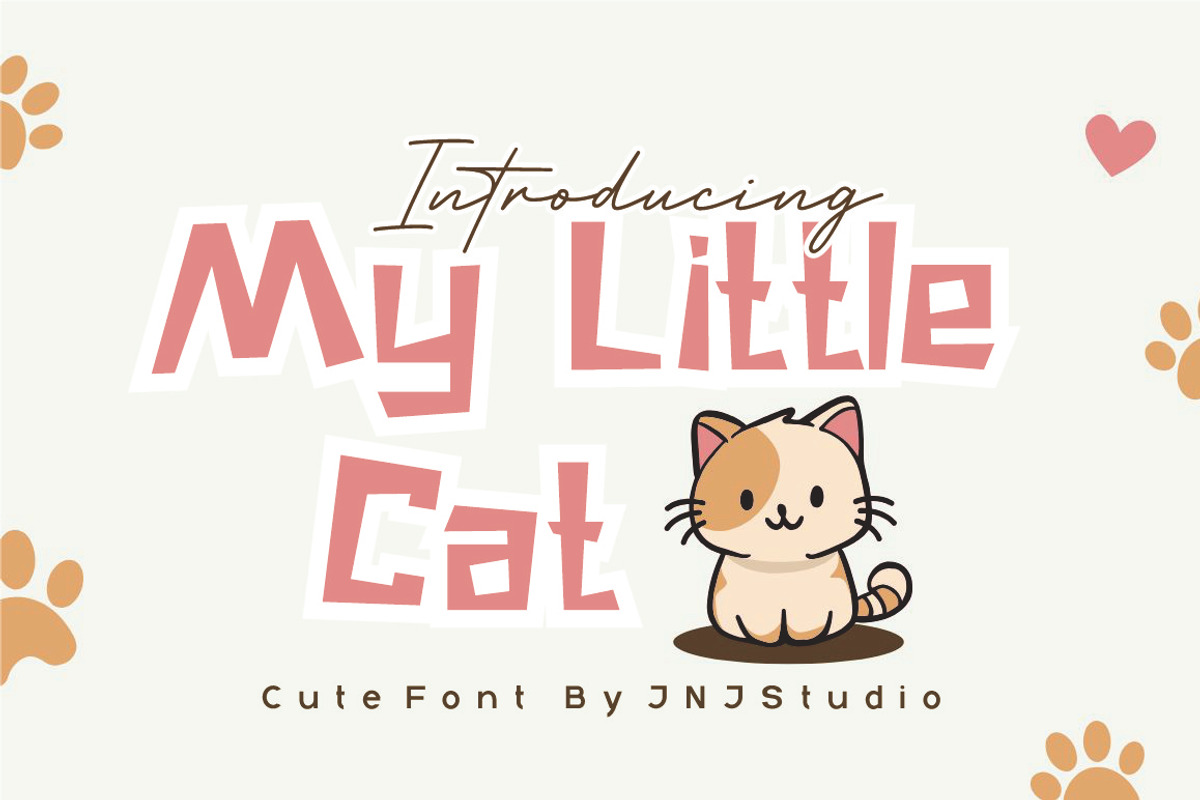 My Little Cat, a Handwritten Font by JNJ Studio (Photo 1 of 10)