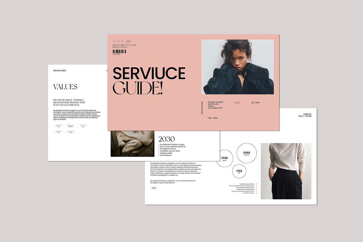 Service Guide Presentation Template, a Presentation Template by ...