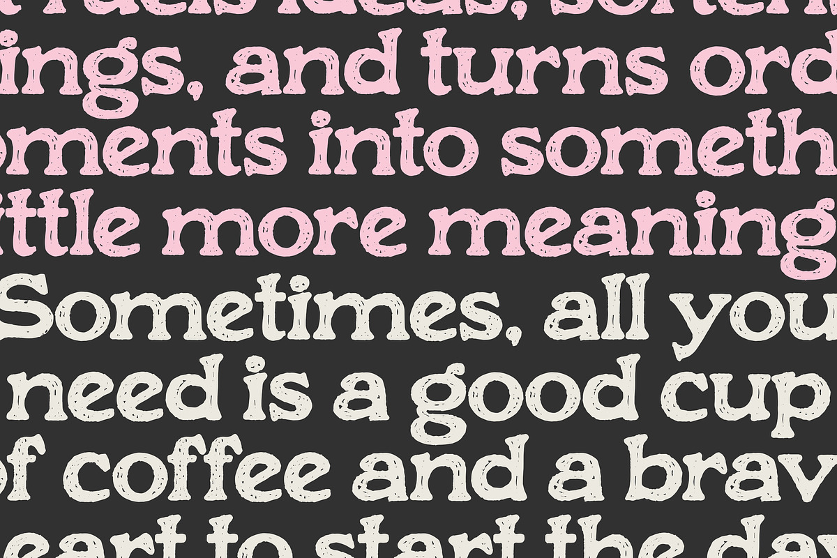 Roghen a Rough Serif Font, a Serif Font by Blankids Studio (Photo 8 of 12)