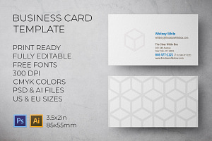 White Box Productions Business Card