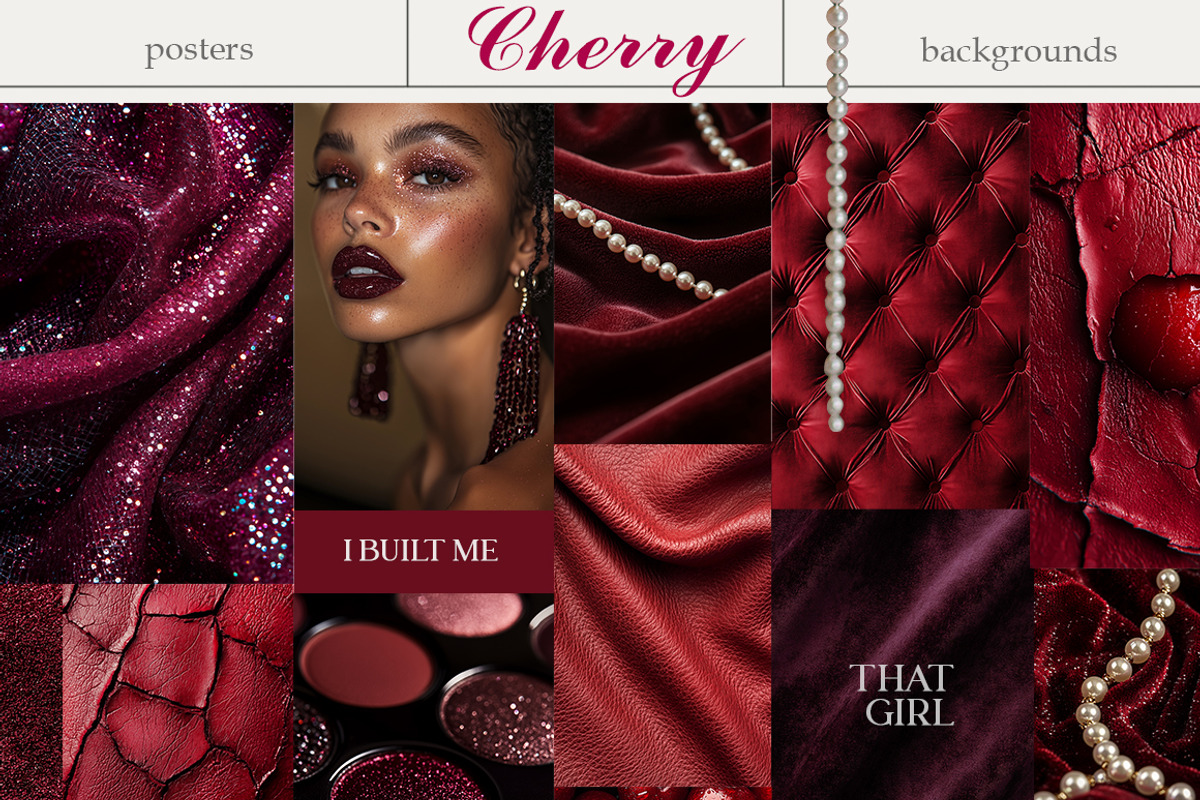 Cherry vibe Mixed media collage, an Object Graphic by 60secondsArt (Photo 4 of 7)