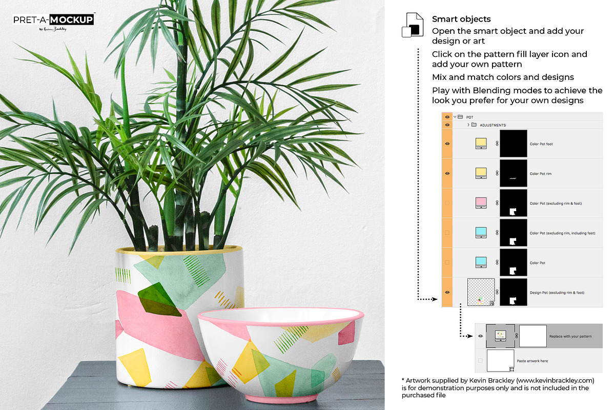 Ceramic Bowl and Pot, a Household Mockup by Pret-a-Mockup (Photo 4 of 6)