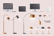 3D Workspace Scene Creator, an Object Graphic by Polar Vectors (Thumbnail 4 of 9)