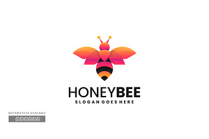 Honey Bee Gradient Colorful Logo, a Branding & Logo Template by ivan_artnivora