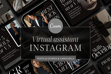 Virtual assistant Instagram template