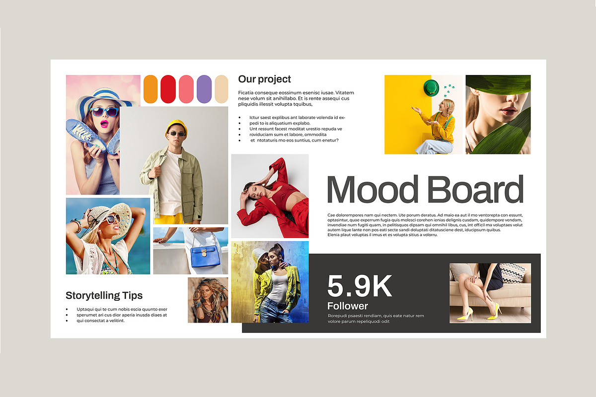 Fashion Moodboard Template Layout preview 2