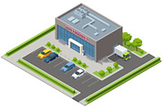 Isometric Supermarket with Car Park, a Transportation Illustration by Golden Sikorka (Thumbnail 2 of 3)