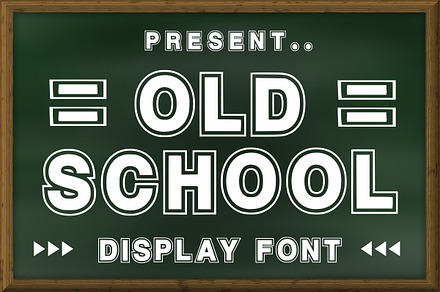 Old School, a Slab Serif Font by Infinity art Studio