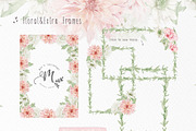 BlushPink Watercolor Floral Clipart, an Illustration by May • SHO (Thumbnail 9 of 15)