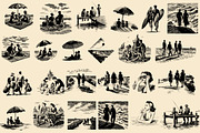Vintage Coastal Travel Illustrations, an Object Illustration by Nocturnal Wolf (Thumbnail 14 of 27)