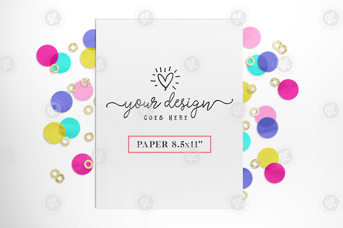 Giant Confetti Mockup Bundle, a Books & Magazine Mockup by Garlic Friday Design (Photo 12 of 18)