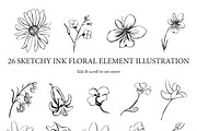 Sketchy Ink Floral Illustration, an Illustration by Storyteller Imagery (Thumbnail 5 of 6)
