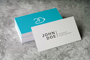 90x50 Business Card Mockup v3