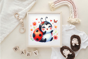 Cute Ladybug Sublimation Clipart