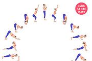 Sun salutation variations, a Healthcare Illustration by tamara.comotomka (Thumbnail 4 of 4)