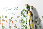 Watercolor Vegetables Pattern, a Pattern Graphic by Knopazyzy (Thumbnail 5 of 7)