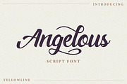 Angelous, a Script Font by yellowline (Thumbnail 1 of 7)