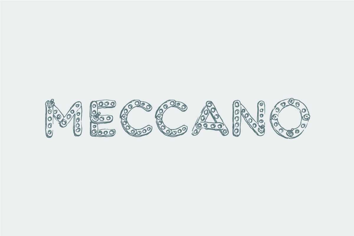Mechanical font, sans serif