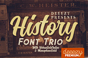 History Font Trio, a Script Font by Deeezy (Thumbnail 1 of 10)