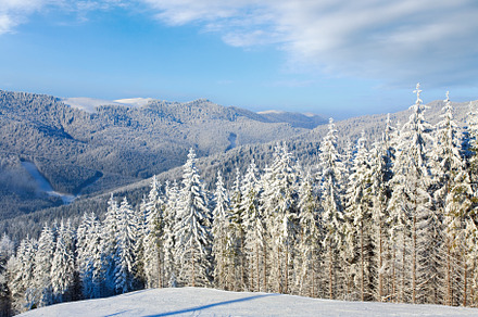winter mountain landscape, a Nature Photo by YuriyB