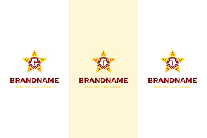 Letter C G J Pizza Star Logo Set, a Branding & Logo Template by Pray Art Design Studio