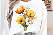 Yellow flowers spring clipart, an Illustration by SinaCreation (Thumbnail 10 of 11)
