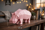 Hippo sculpture - 3d papercraft, a Card Template by PAPER amaze (Thumbnail 1 of 5)